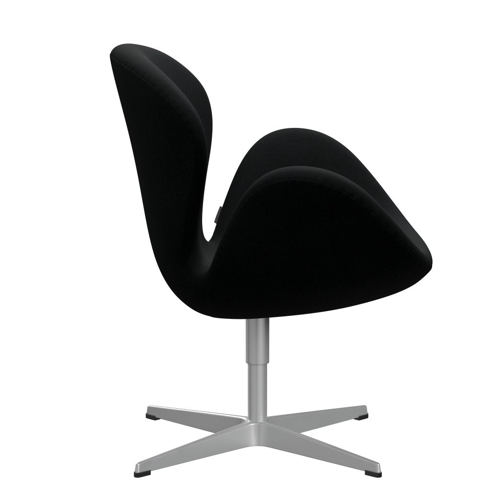 Fritz Hansen Swan Lounge Stuhl, Silbergrau/Ruhmschwarz