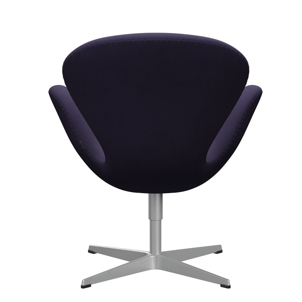 Fritz Hansen Chaise salon de cygne, gris argenté / renom violet sombre