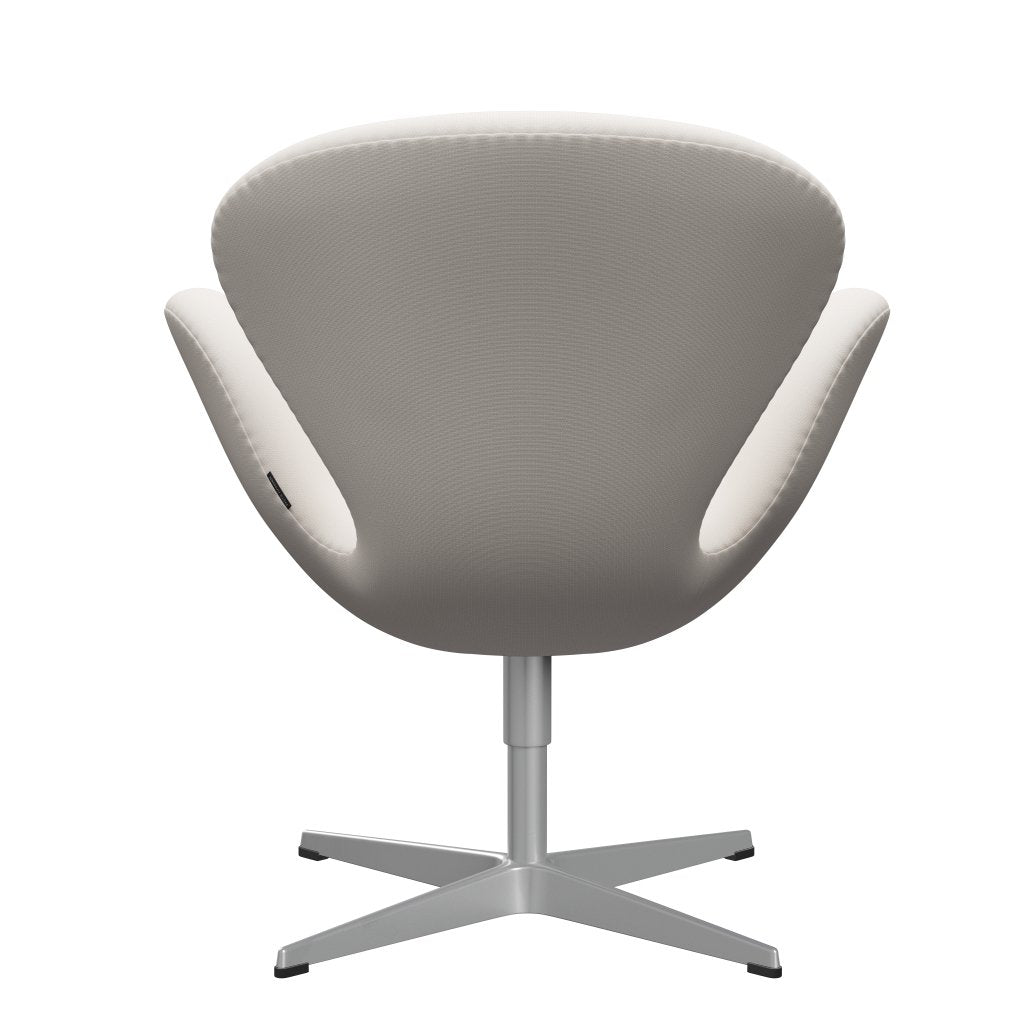 Fritz Hansen Swan Lounge -stoel, zilvergrijs/roem wit