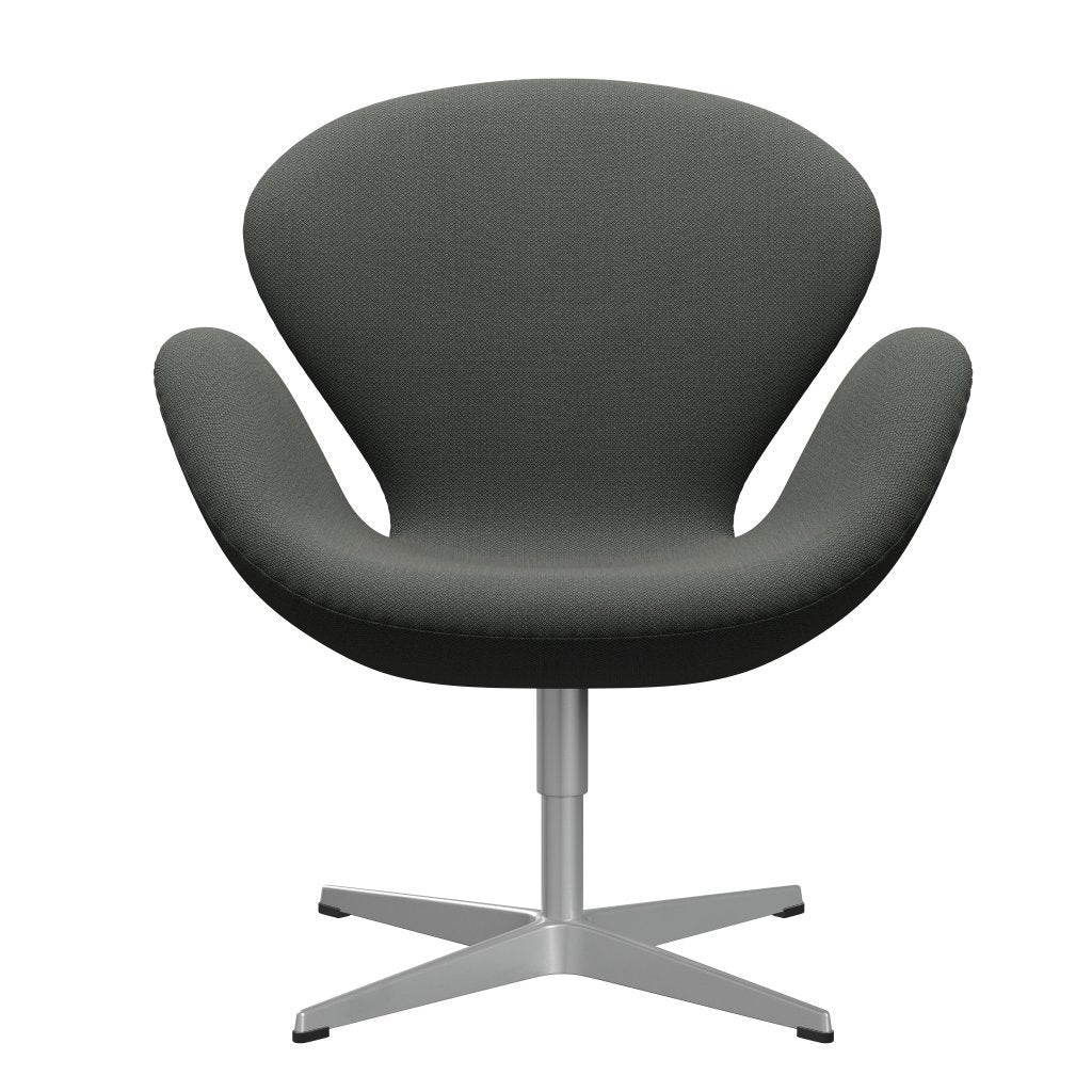 Fritz Hansen Swan Lounge Stuhl, Silbergrau/Fiordbraun/Grau