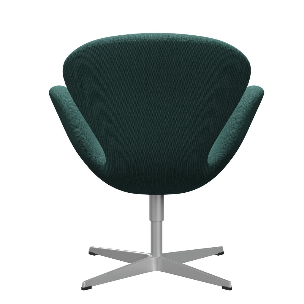 Sedia fritz Hansen Swan Lounge, grigio argento/marrone fiord/arancione