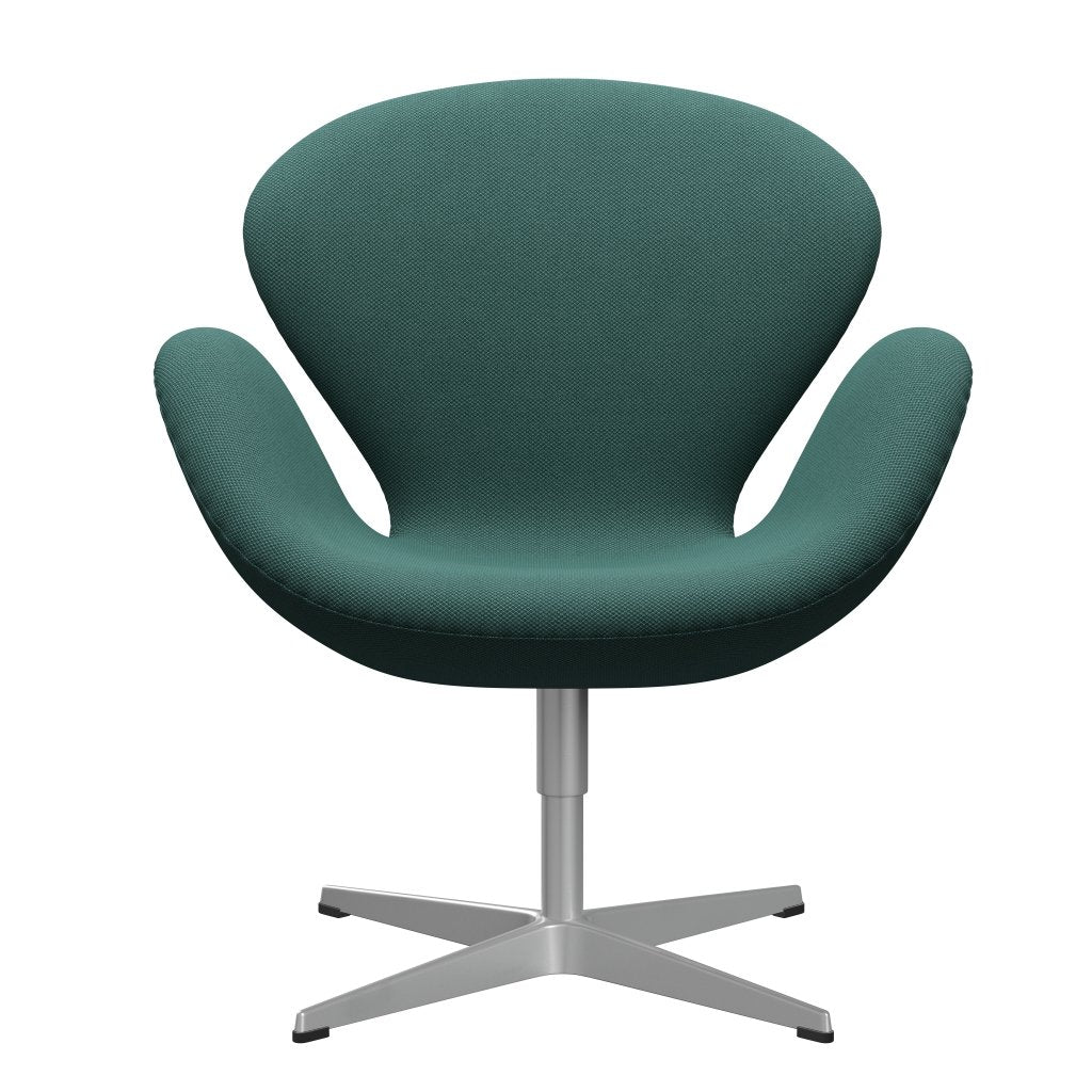 Fritz Hansen Swan Lounge Silla, gris plateado/fiord marrón/naranja