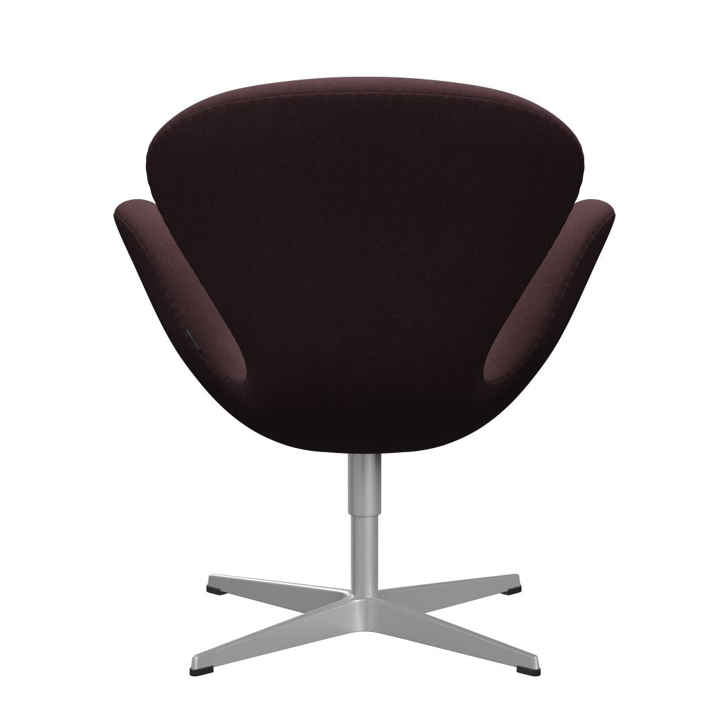 Fritz Hansen Swan Lounge stól, Silver Grey/Fiord Burgundy