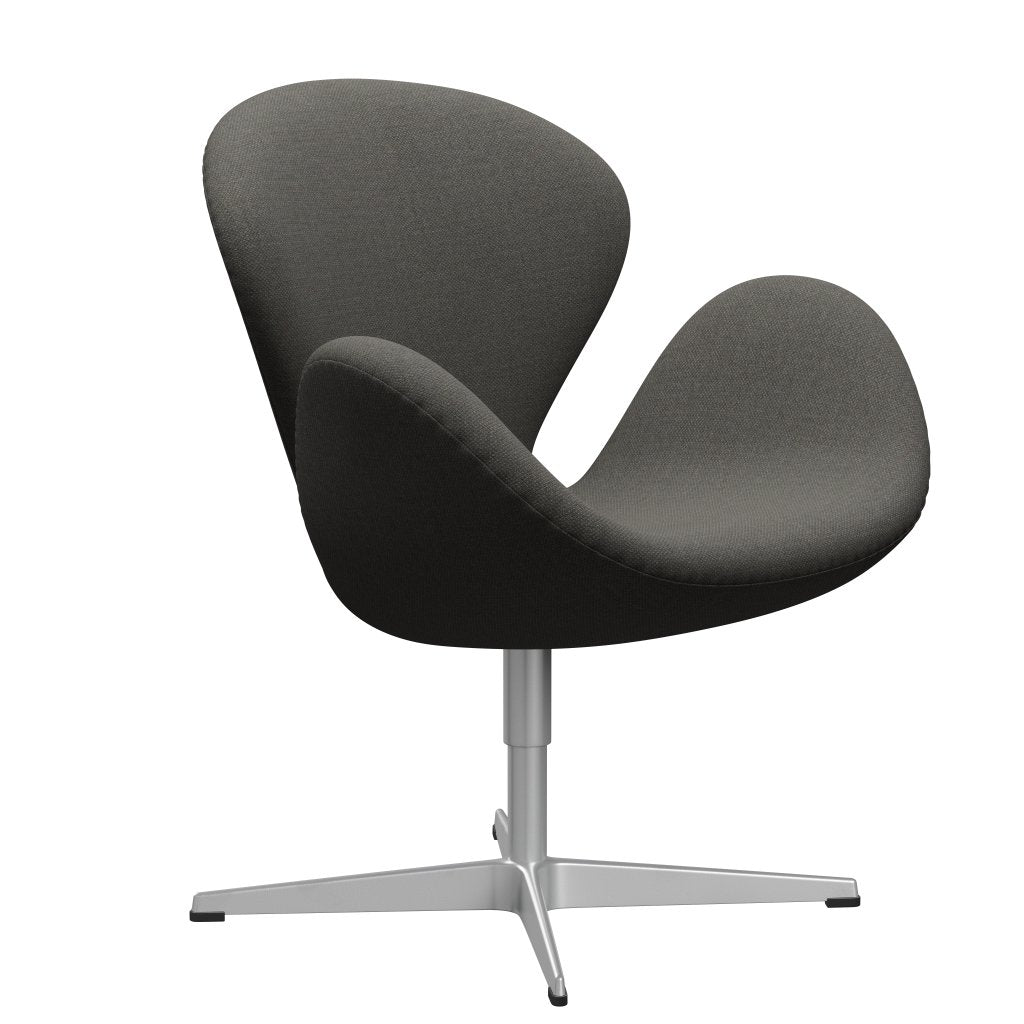 Sedia fritz Hansen Swan Lounge, grigio argento/fiord grigio scuro/pietra