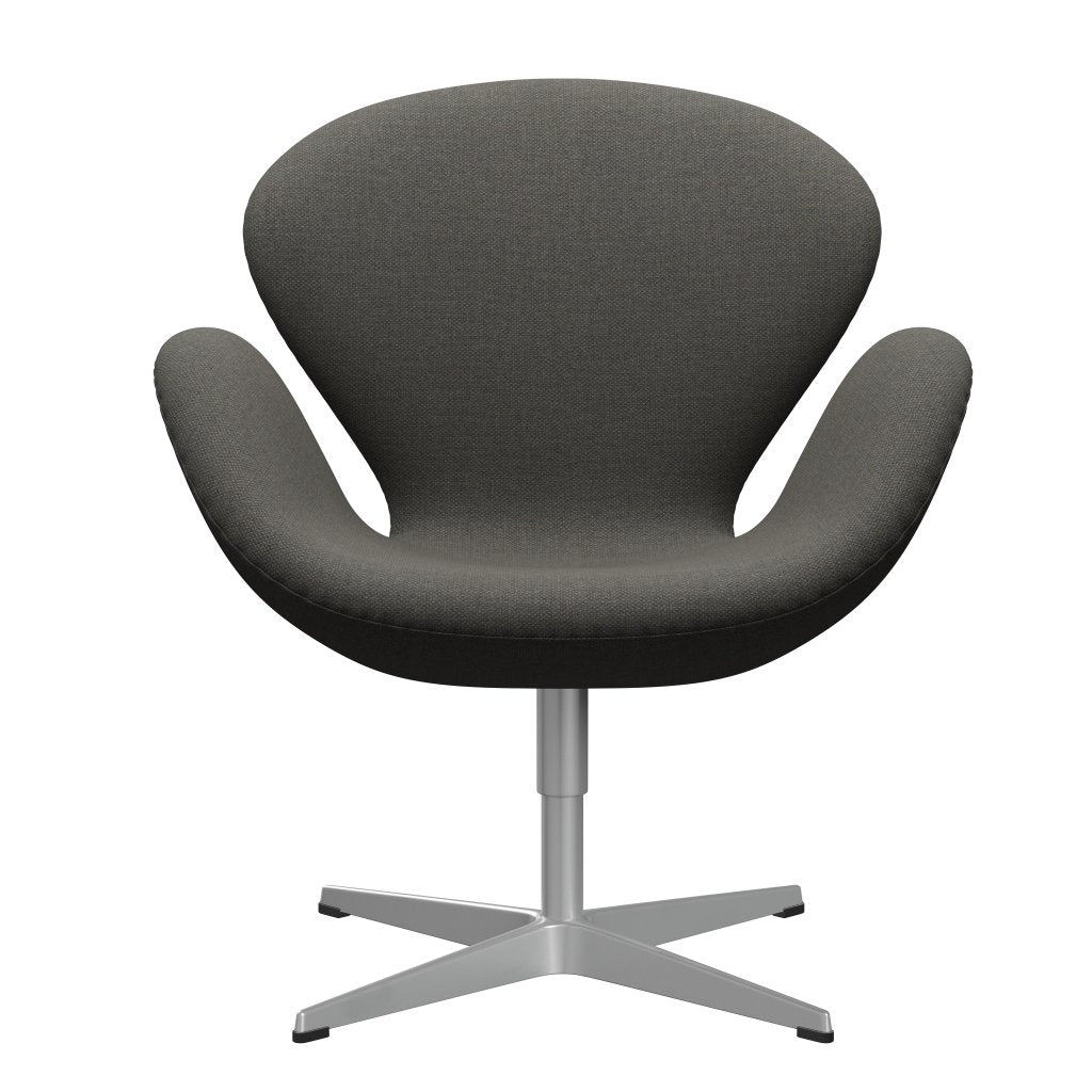 Sedia fritz Hansen Swan Lounge, grigio argento/fiord grigio scuro/pietra