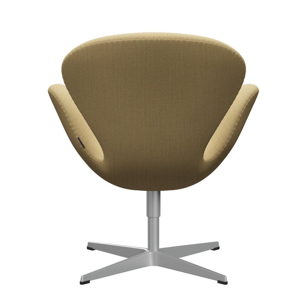 Sedia fritz Hansen Swan Lounge, grigio argento/fiord fine giallo