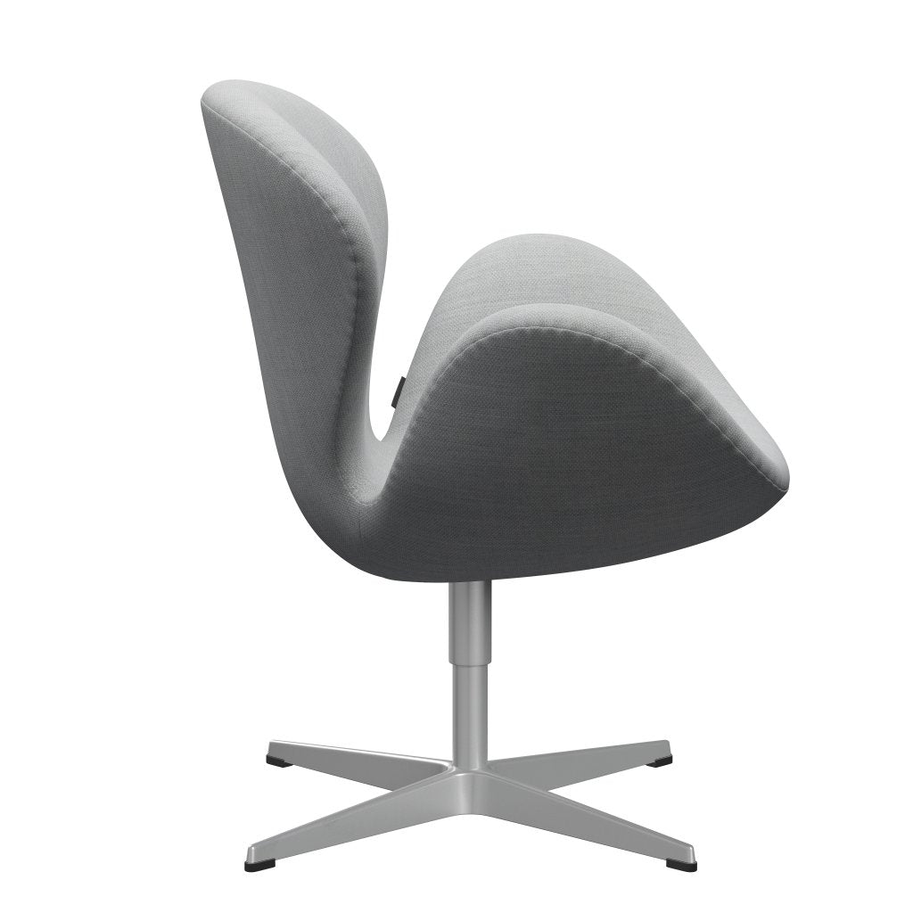 Sedia fritz Hansen Swan Lounge, grigio argento/grigio fiord/grigio medio