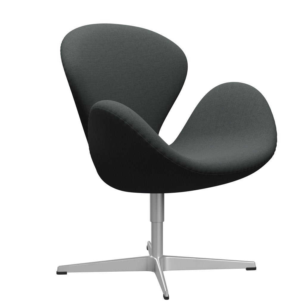 Fritz Hansen Swan Lounge Chair, Silver Grey/Fiord Medium Grey/Dark Grey