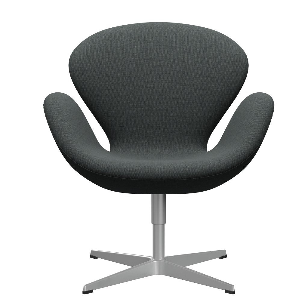 Fritz Hansen Swan Lounge Chair, Silver Grey/Fiord Medium Gray/Dark Grey