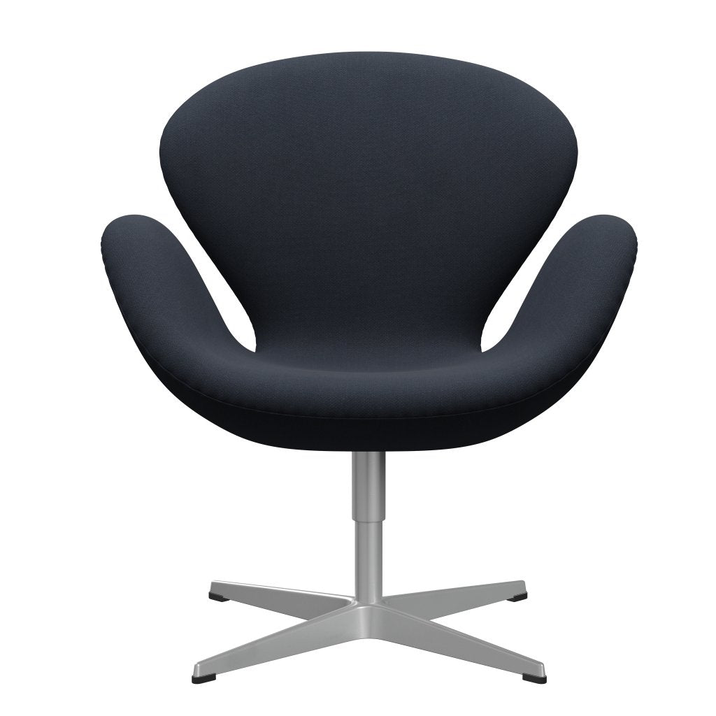 Fritz Hansen Swan Lounge Chair, Silver Gray/Fiord Midnight Blue