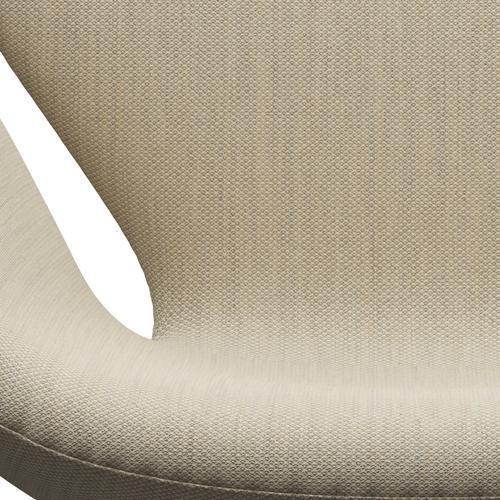 Fritz Hansen Chaise salon de cygne, sable naturel gris / fiord en argent