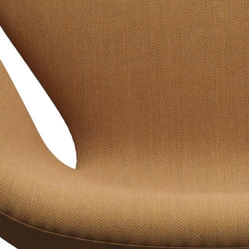 Fritz Hansen Chaise de salon de cygne, Ochère / pierre gris argenté