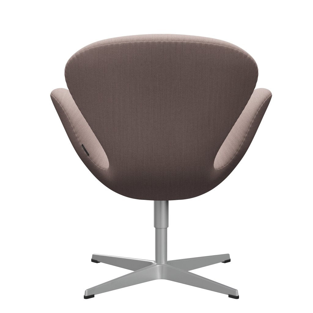 Fritz Hansen Swan Lounge Silla, gris plateado/fiord rosa/piedra