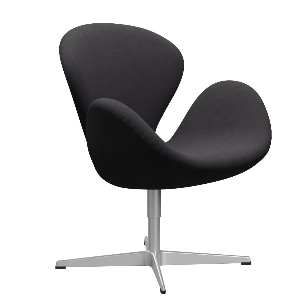 Fritz Hansen Chaise salon de cygne, gris argenté / Fiord Black