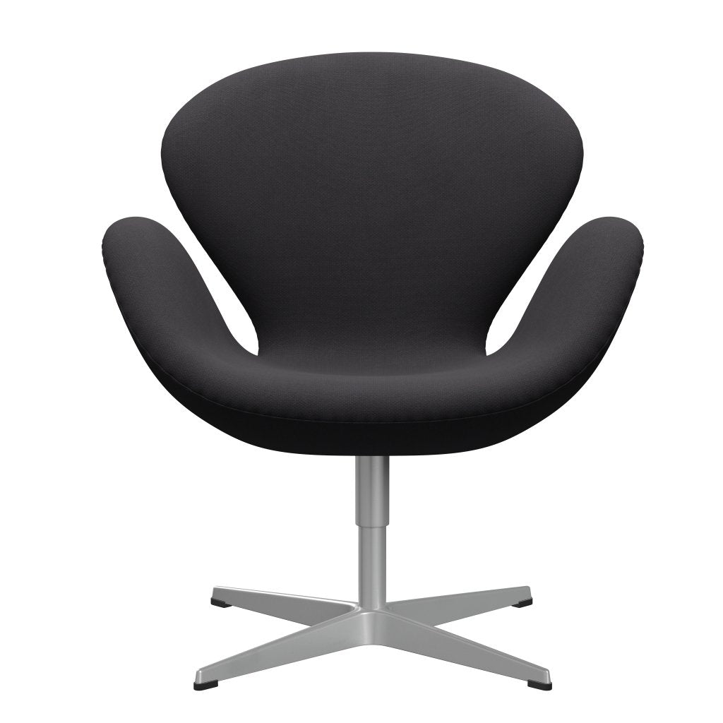 Fritz Hansen Swan Lounge Stuhl, Silbergrau/Fiord Schwarz