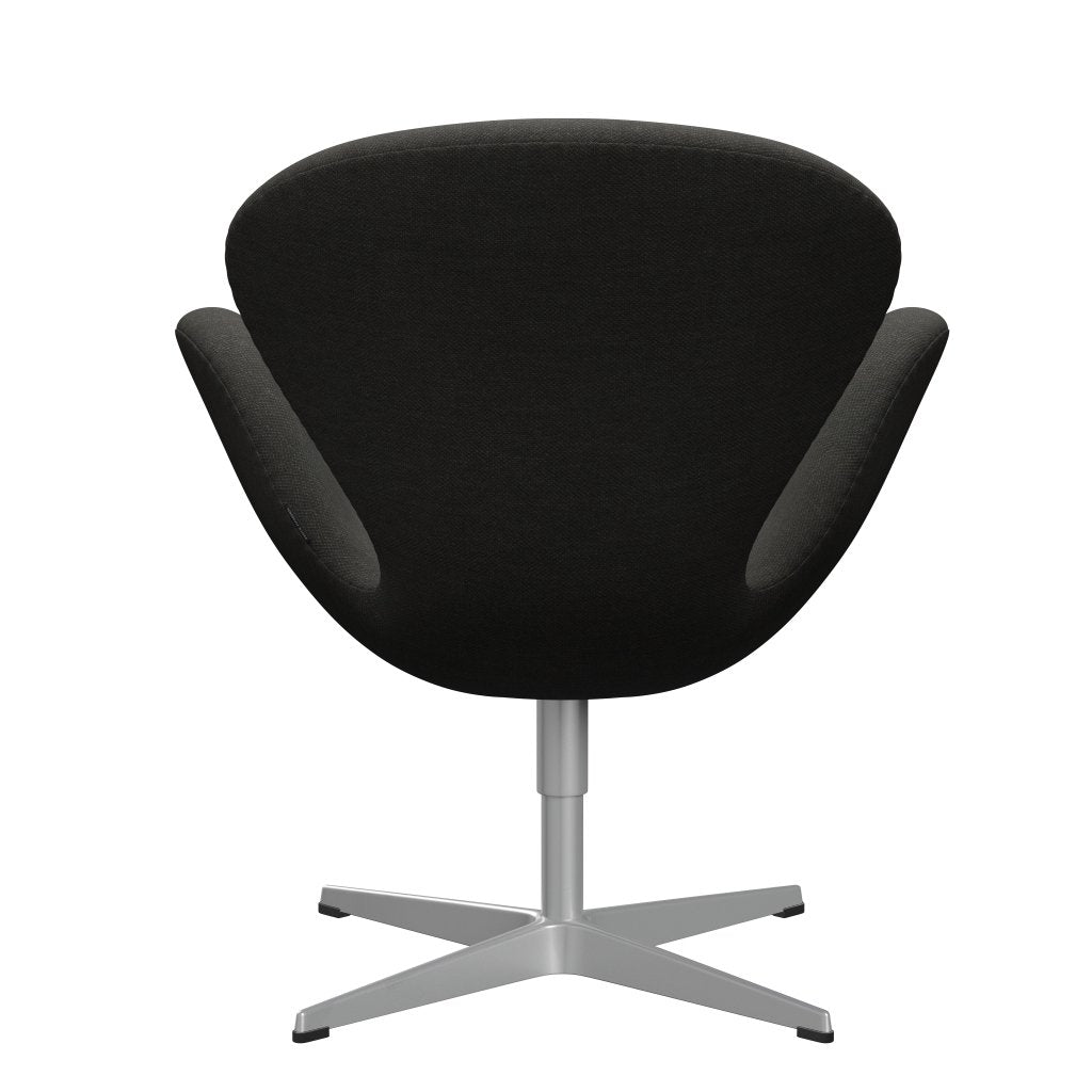 Fritz Hansen Chaise salon de cygne, gris argenté / noir / marron noir