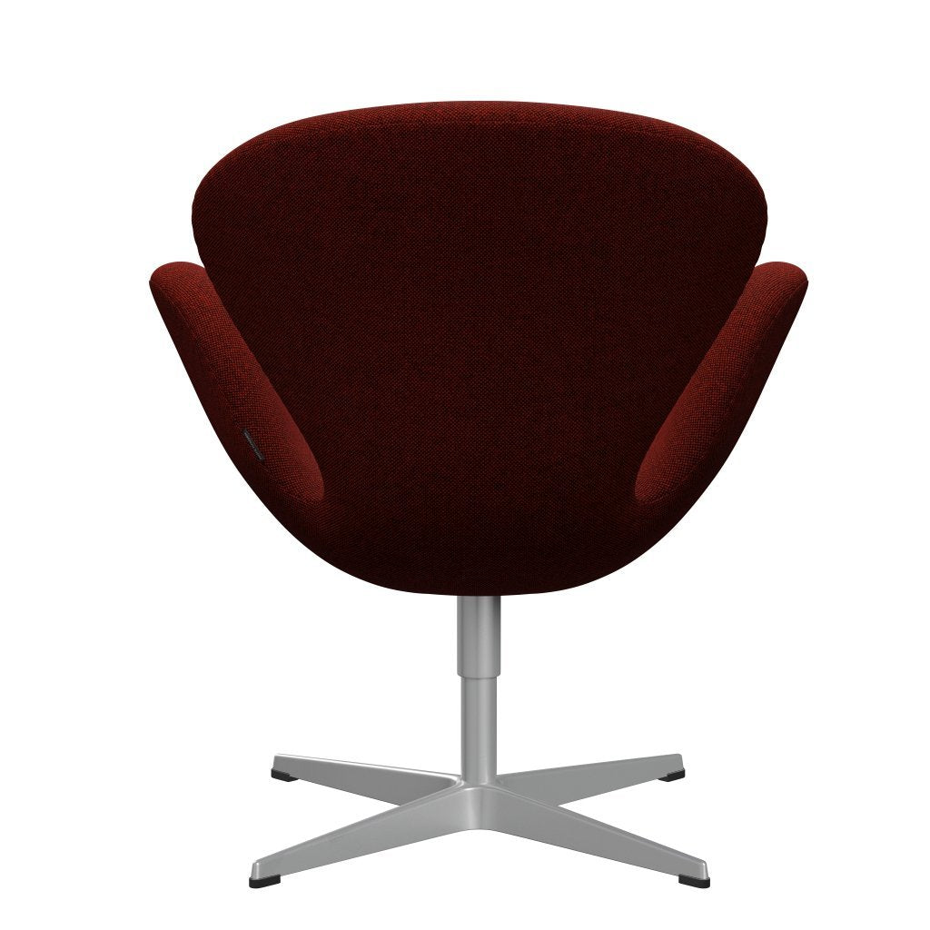 Fritz Hansen Swan Lounge Chair, Silver Grey/Hallingdal Red/Black