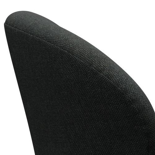 Fritz Hansen Chaise salon de cygne, gris argenté / laine noir / naturel