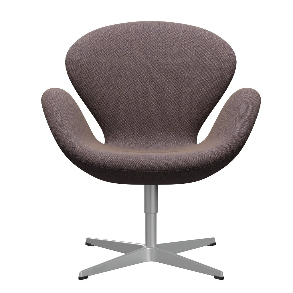 Fritz Hansen Swan Lounge Stuhl, Silbergrau/Rime Blau/Orange