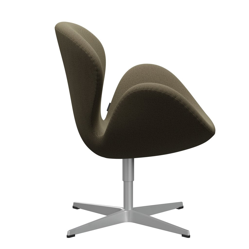 Fritz Hansen Swan Lounge Silla, gris plateado/moreno marrón/verde claro