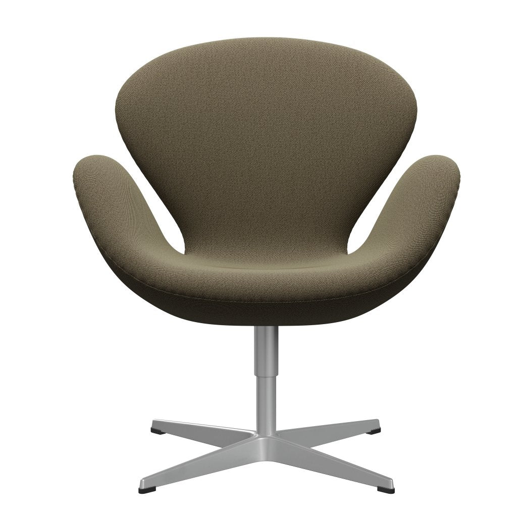 Fritz Hansen Swan Lounge Silla, gris plateado/moreno marrón/verde claro