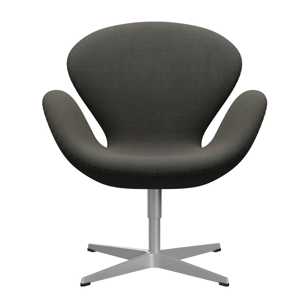 Fritz Hansen Chaise salon de cygne, gris argenté / gris foncé / kaki