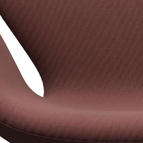 Fritz Hansen Chaise salon de cygne, gris argenté / rime rouge foncé / gris