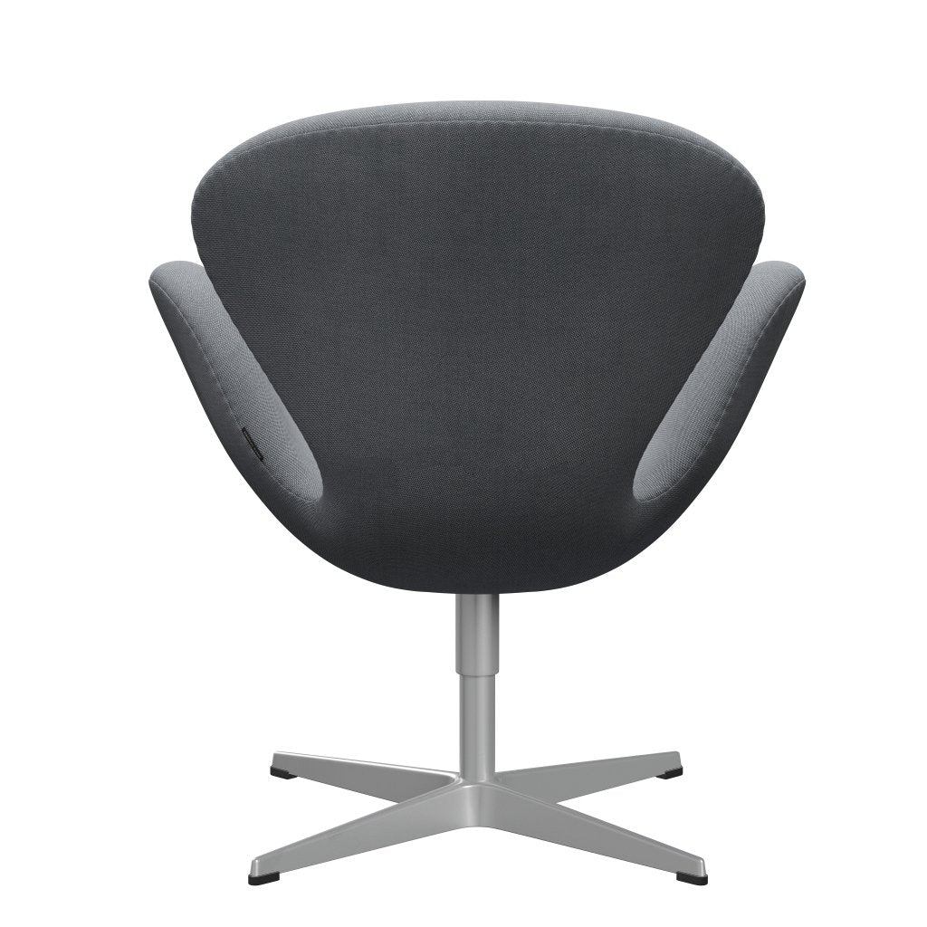 Sedia fritz Hansen Swan Lounge, grigio argento/grigio rima/bianco