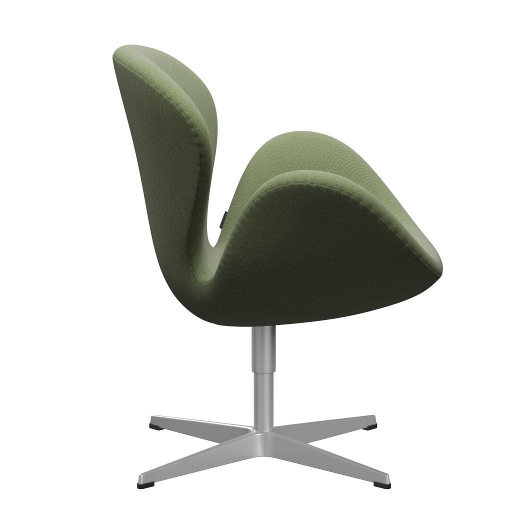 Fritz Hansen Swan Lounge Chair, Silver Grey/Rime Green/White