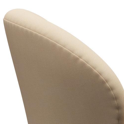 Fritz Hansen Chaise salon de cygne, gris argenté / laine de rime blanc