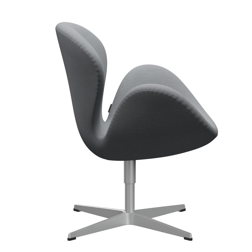 Fritz Hansen Chaise salon de cygne, gris gris en argent / acier gris clair