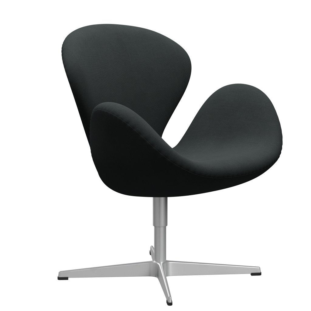 Fritz Hansen Swan Lounge Stuhl, Silbergrau/Stahlcut -Kohle