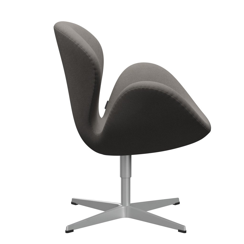 Fritz Hansen Swan Lounge Stuhl, Silbergrau/Stahlschneider mittelgrau