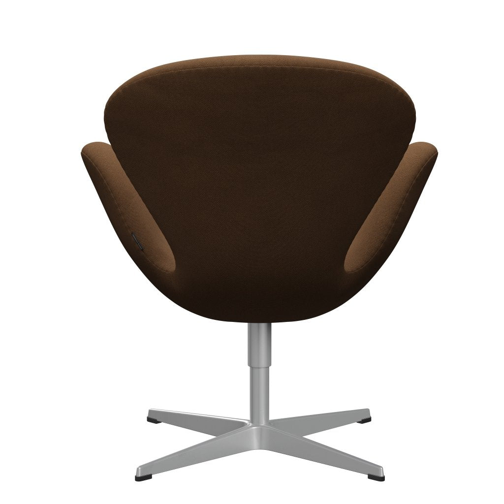 Fritz Hansen Swan Lounge Chair, Silver Grey/Steelcut Chocolate Light