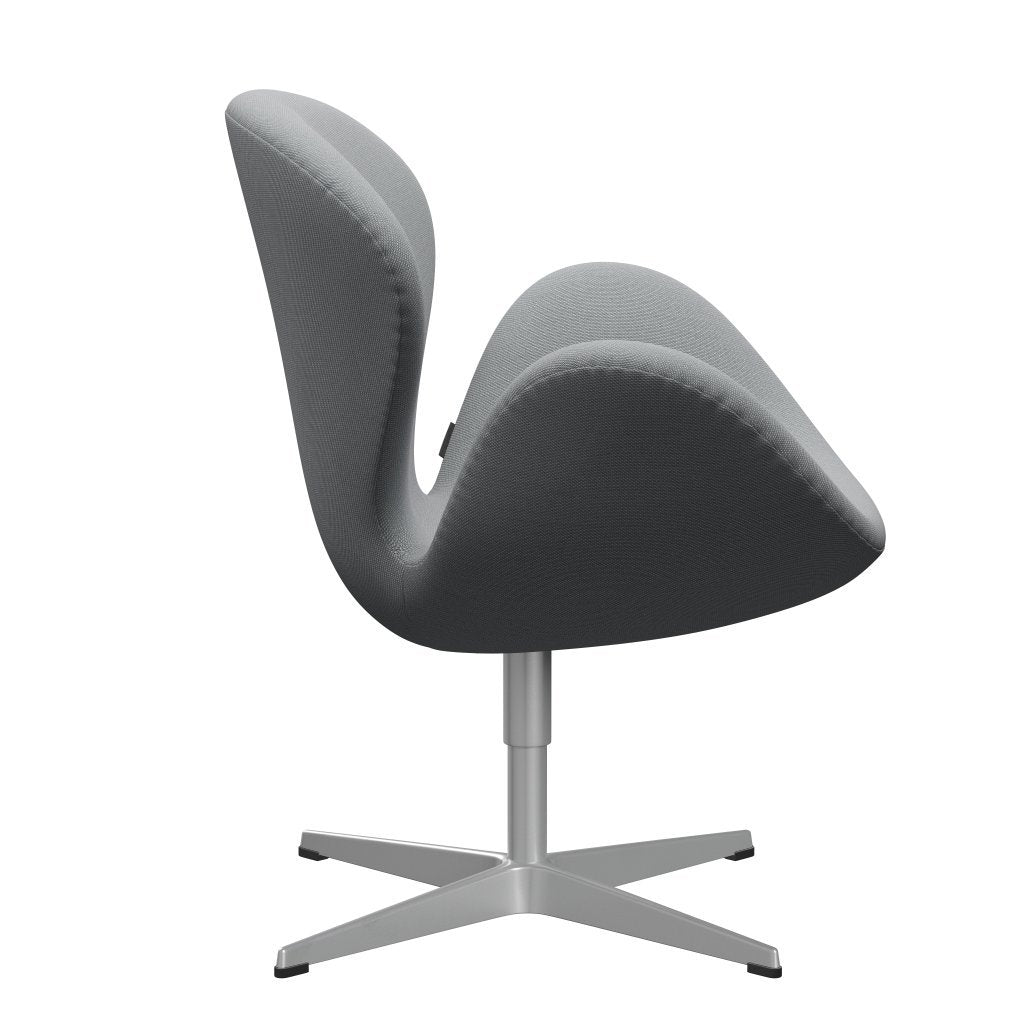 Silla de salón Fritz Hansen Swan, trío de gris plateado/acero de acero beige