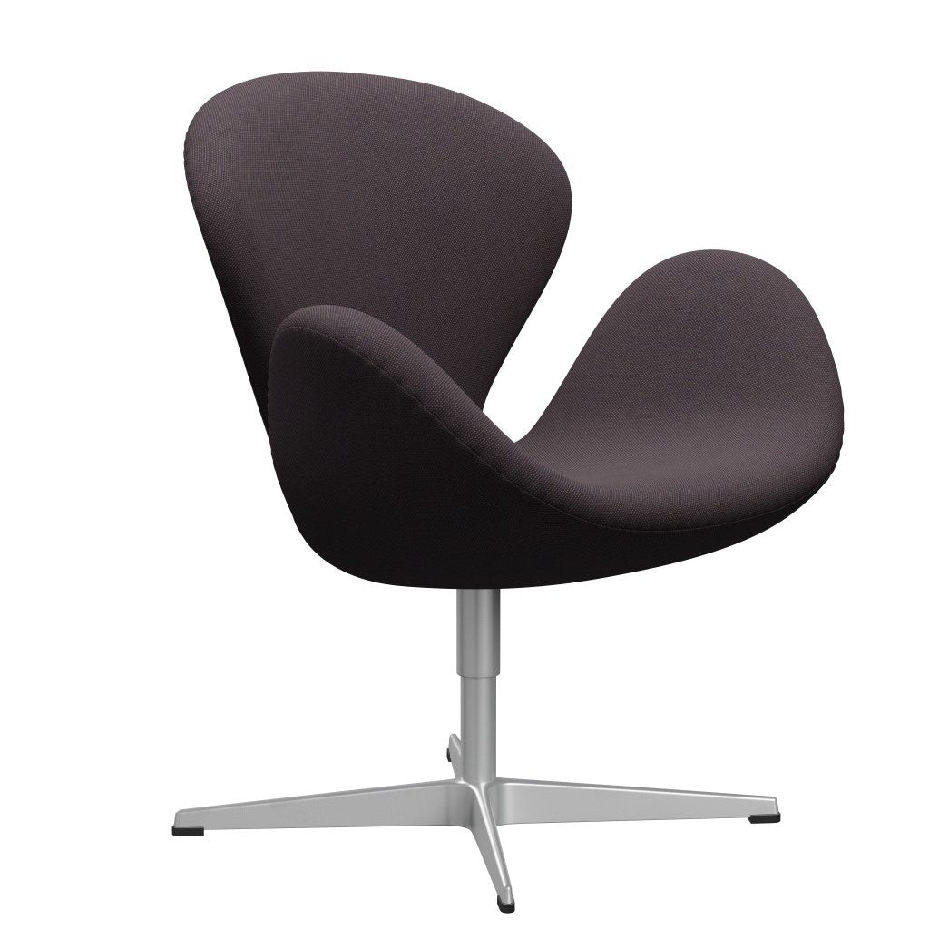 Fritz Hansen Swan Lounge Stuhl, Silbergrau/Stahlkut -Trio Brown