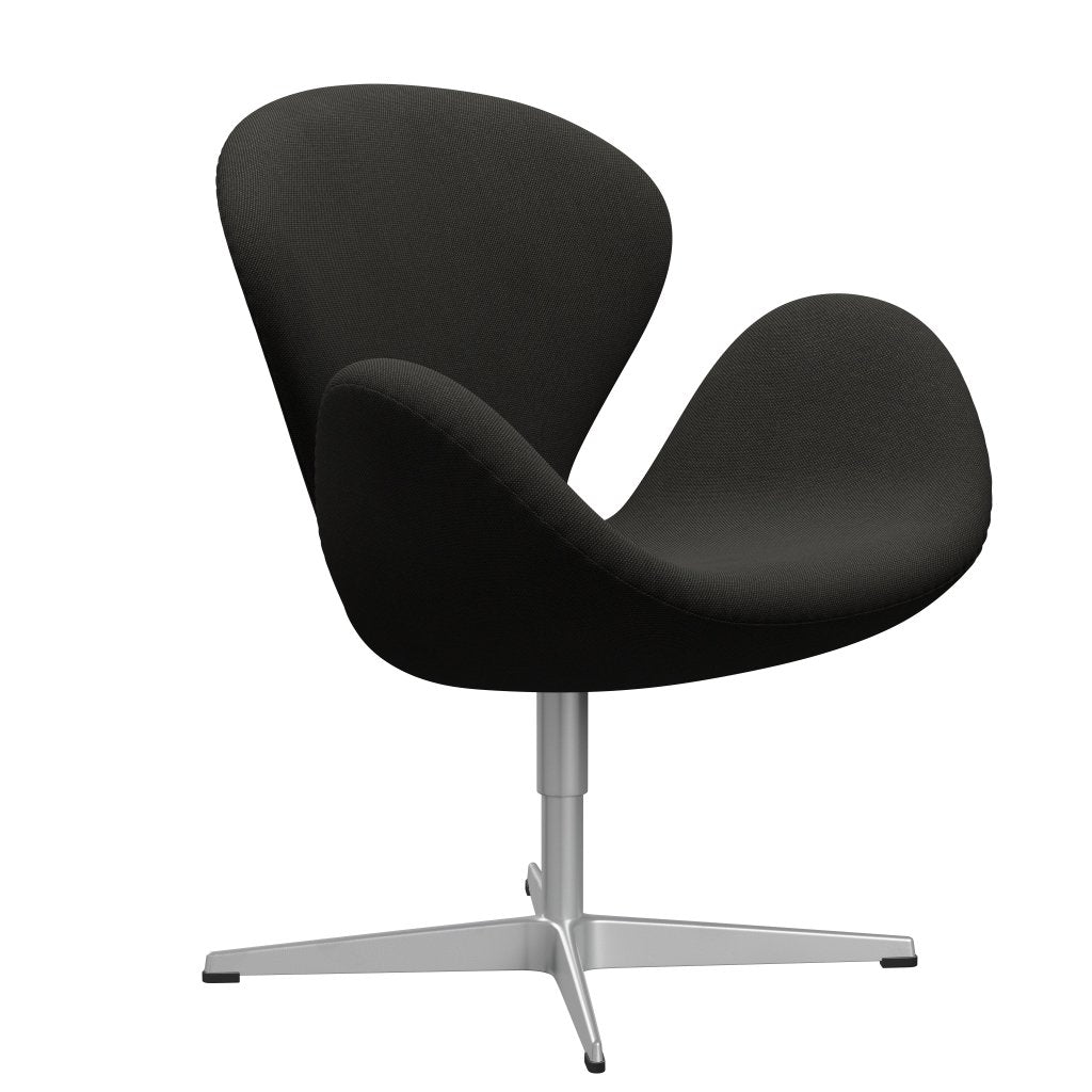 Fritz Hansen Swan Lounge Stuhl, silbergrau/stahlschnelles Trio dunkelbraun