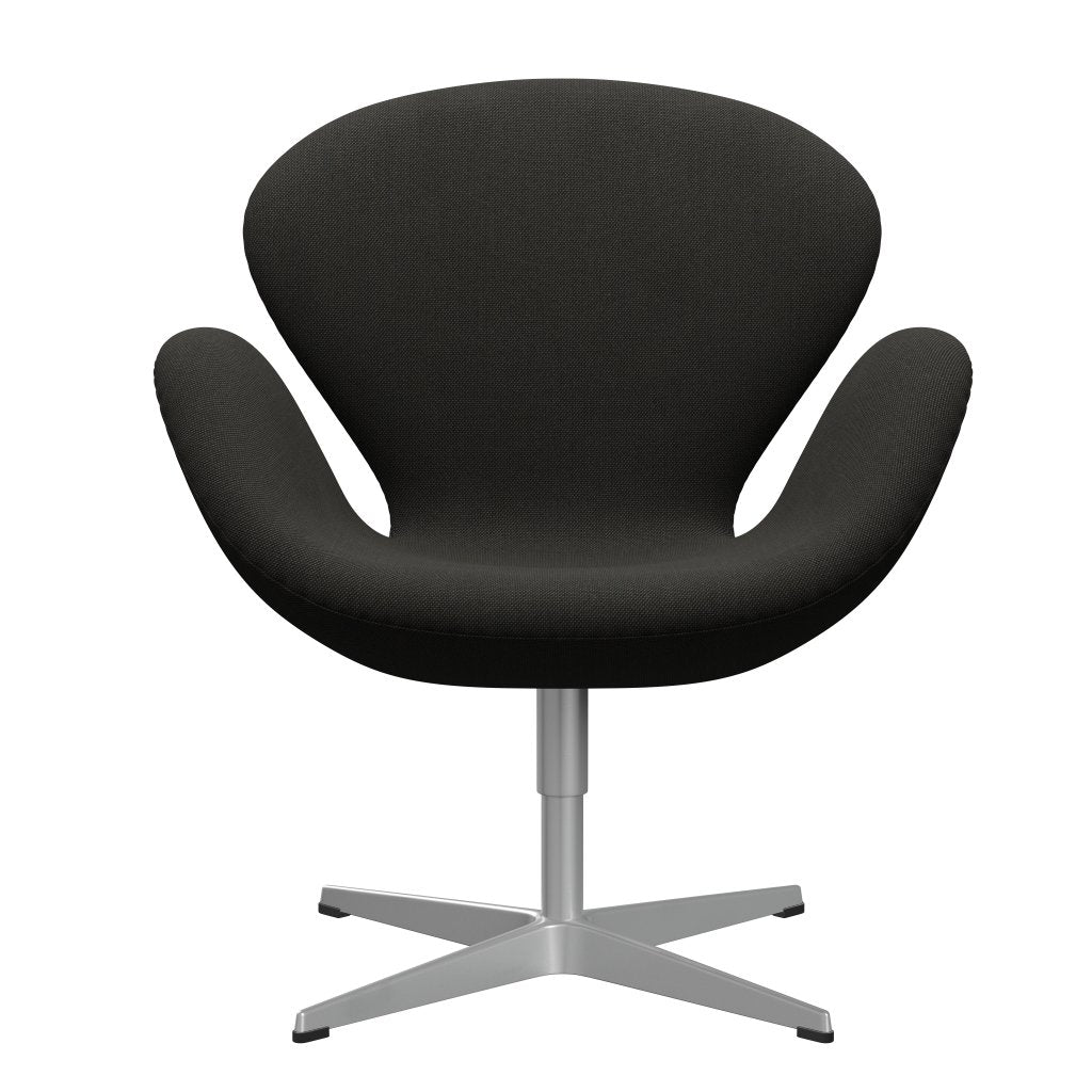 Fritz Hansen Swan Lounge Stuhl, silbergrau/stahlschnelles Trio dunkelbraun