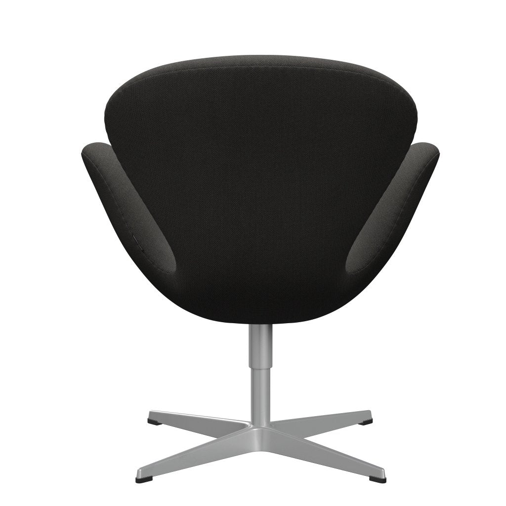 Sedia fritz Hansen Swan Lounge, grigio scuro grigio/taglio in acciaio