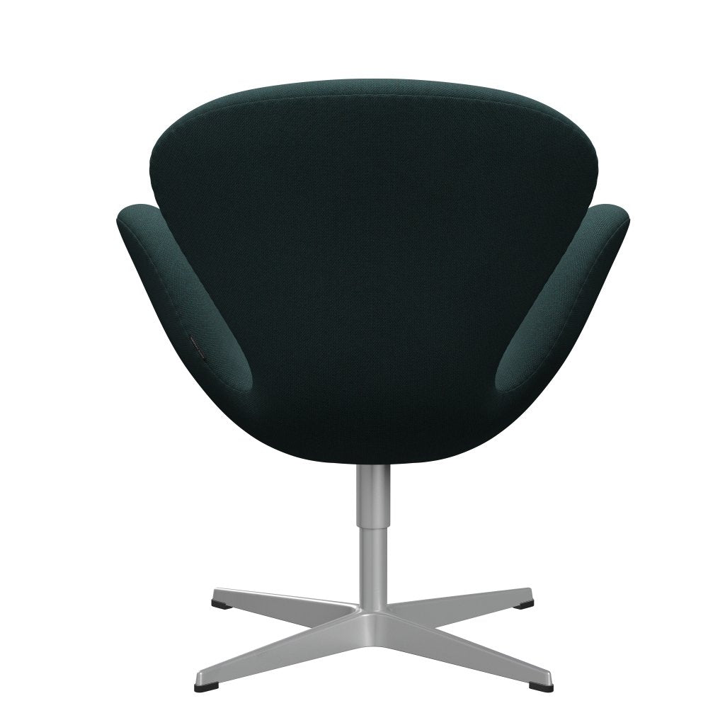 Sedia fritz Hansen Swan Lounge, bottiglia trio grigio/taglio in acciaio verde