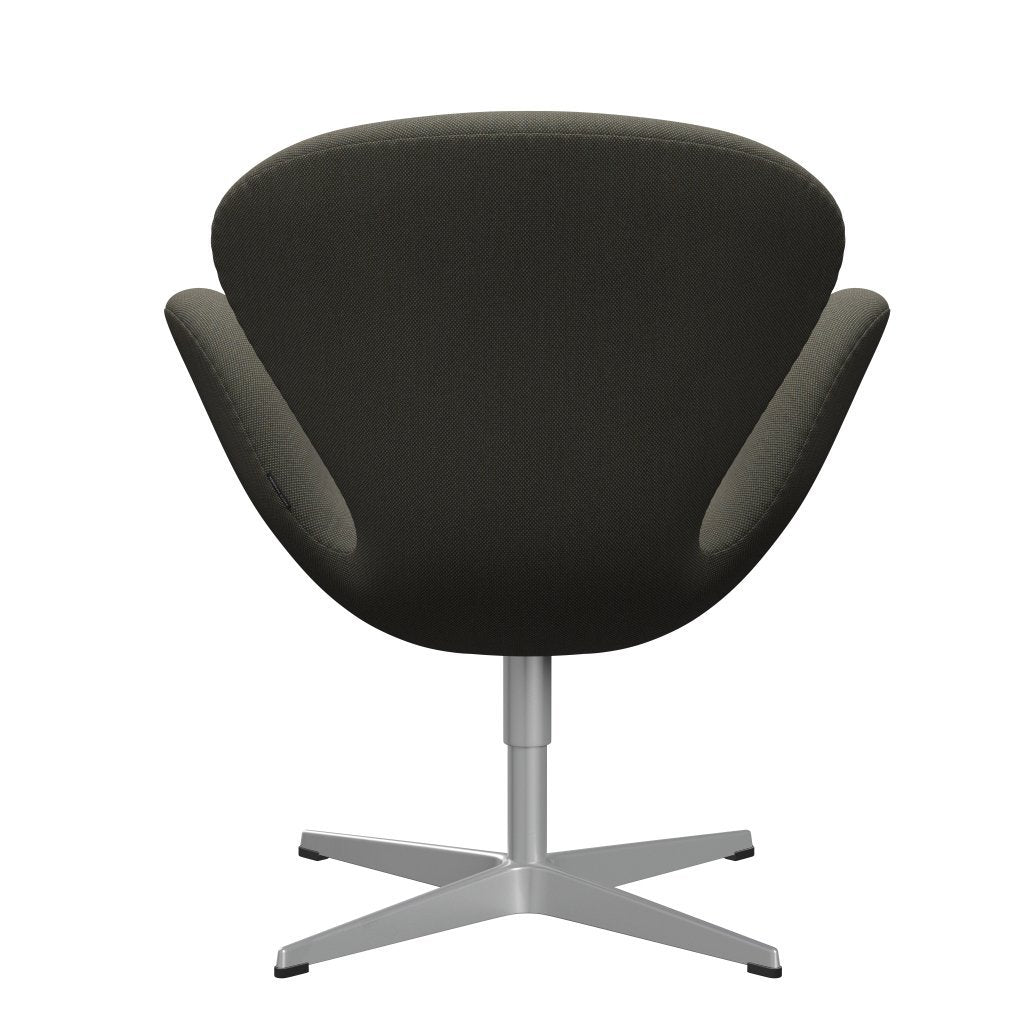 Fritz Hansen Swan Lounge Chair, Silver Gray/SteelCut Trio Gray/Green