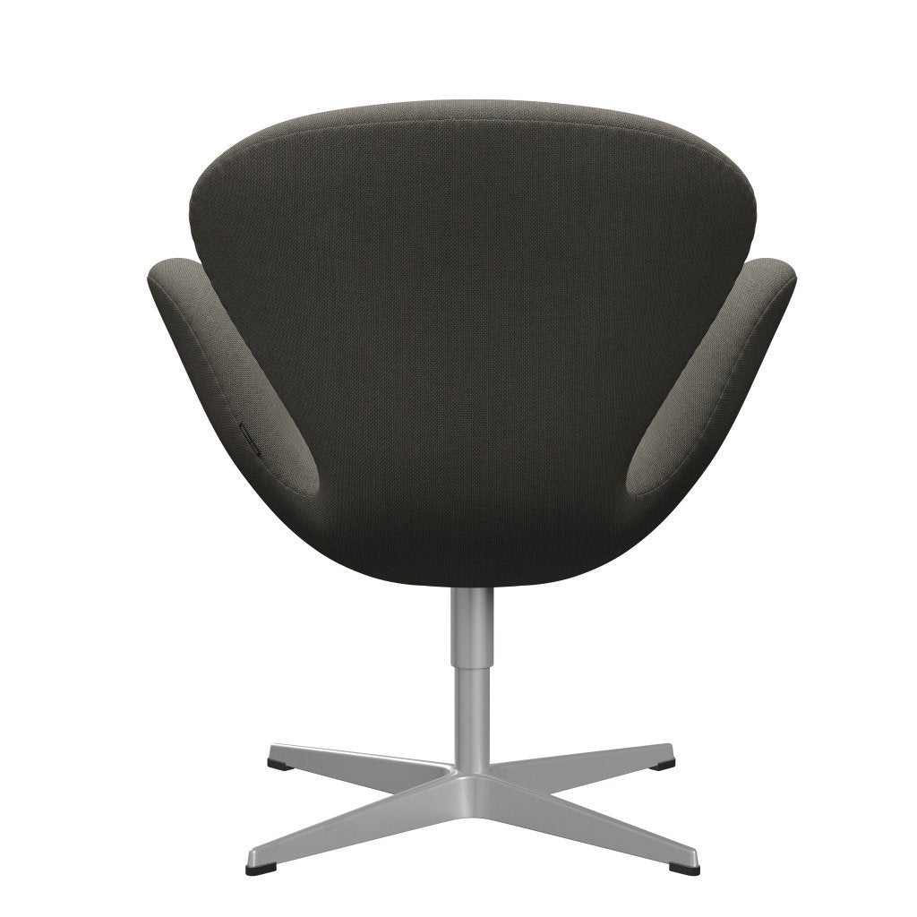 Fritz Hansen Swan Lounge Sillón, gris plateado/trío de acero de acero marrón claro