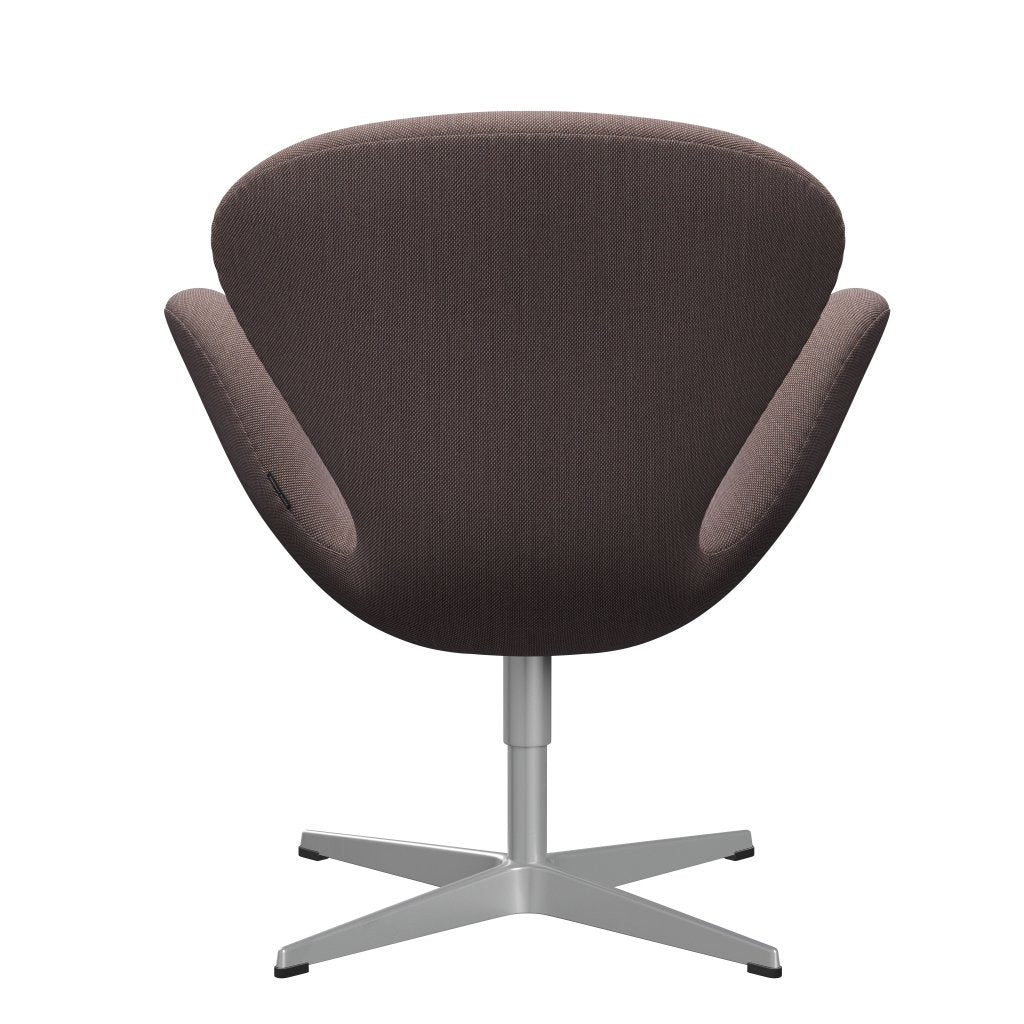 Sedia fritz Hansen Swan Lounge, grigio argento/taglio in acciaio arancione/grigio chiaro/nero