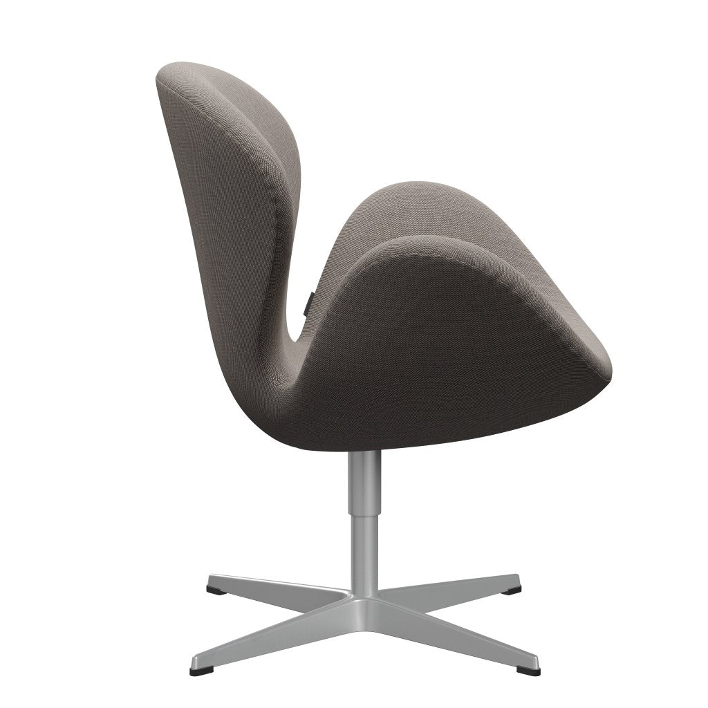 Fritz Hansen Swan Lounge Stuhl, Silbergrau/Stahlkut Trio Pink/Weiß/Schwarz