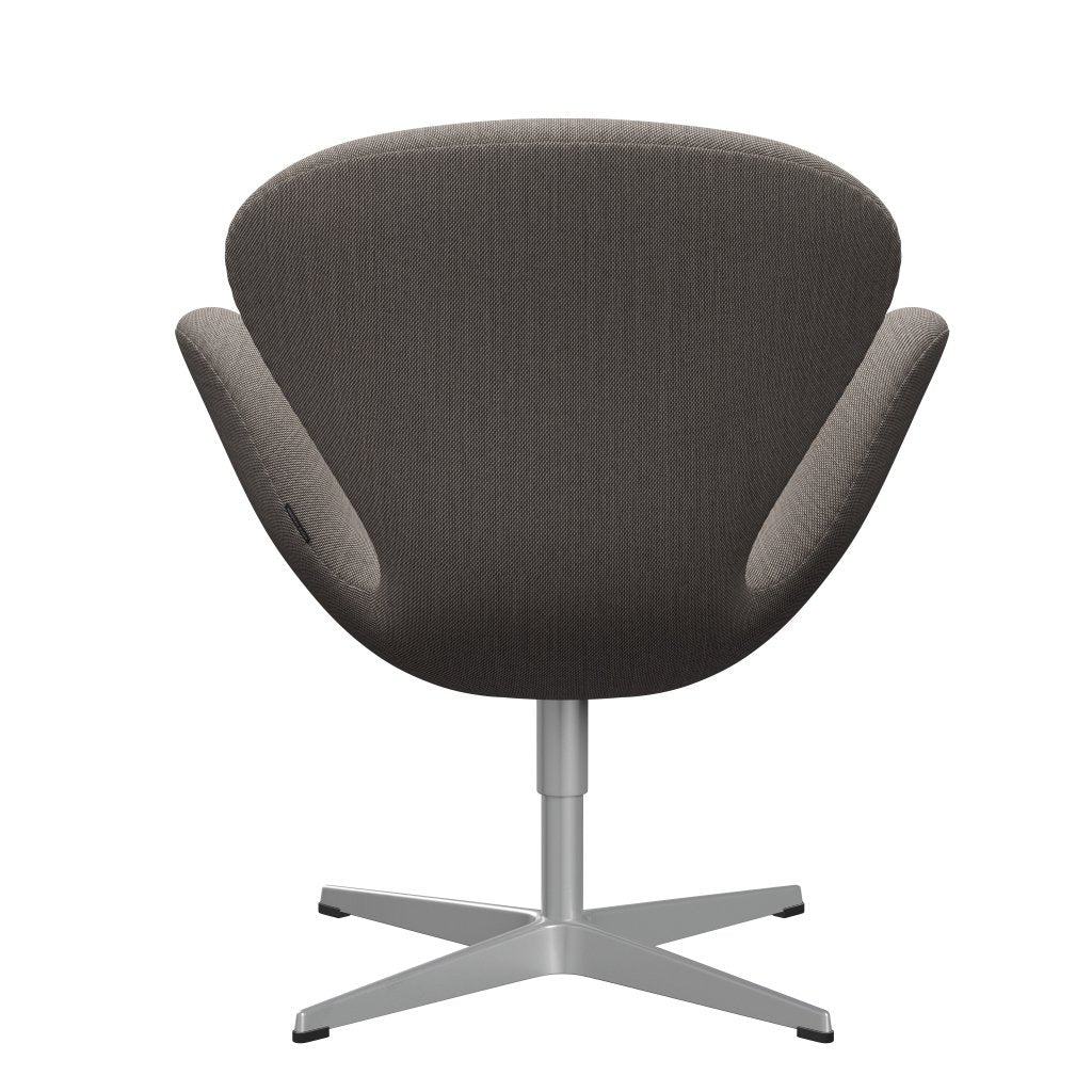 Sedia fritz Hansen Swan Lounge, grigio argento/taglio in acciaio rosa/bianco/nero