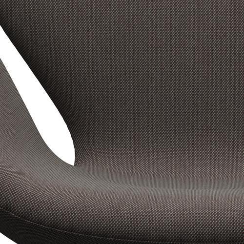 Fritz Hansen Chaise salon de cygne, gris argenté / steelcut trio rouge / brun clair