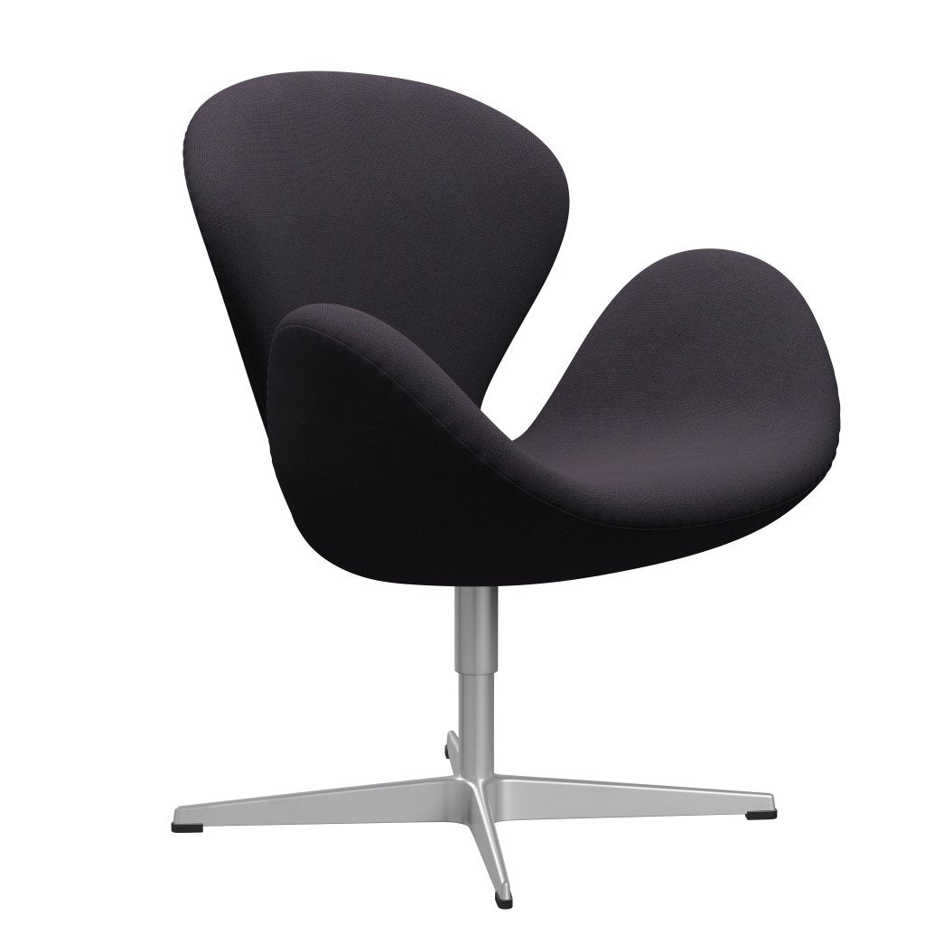 Sedia fritz Hansen Swan Lounge, trio grigio argento/taglio in acciaio blu scuro caldo