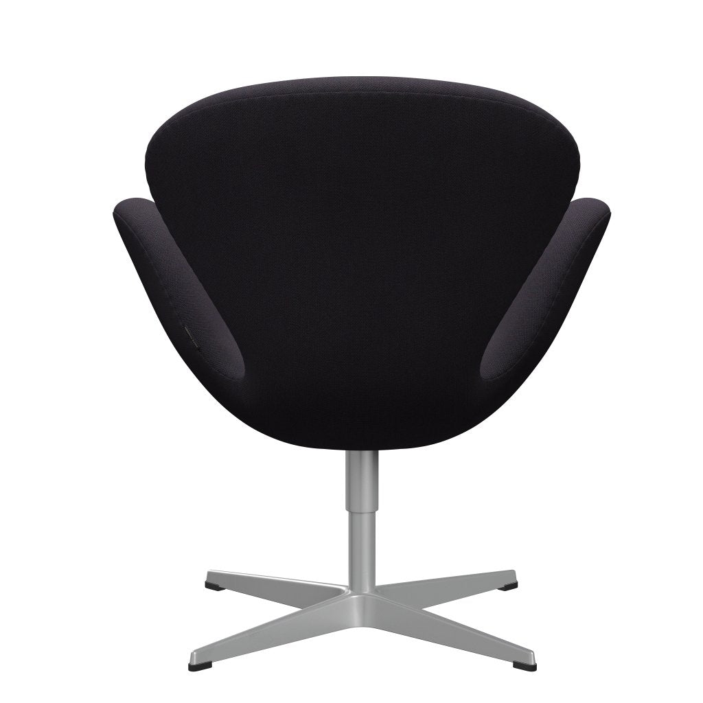 Sedia fritz Hansen Swan Lounge, trio grigio argento/taglio in acciaio blu scuro caldo