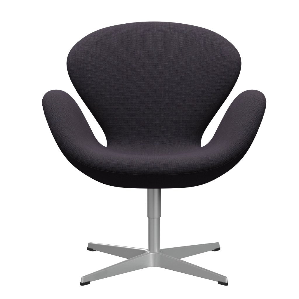 Sedia fritz Hansen Swan Lounge, trio grigio argento/taglio in acciaio blu scuro caldo