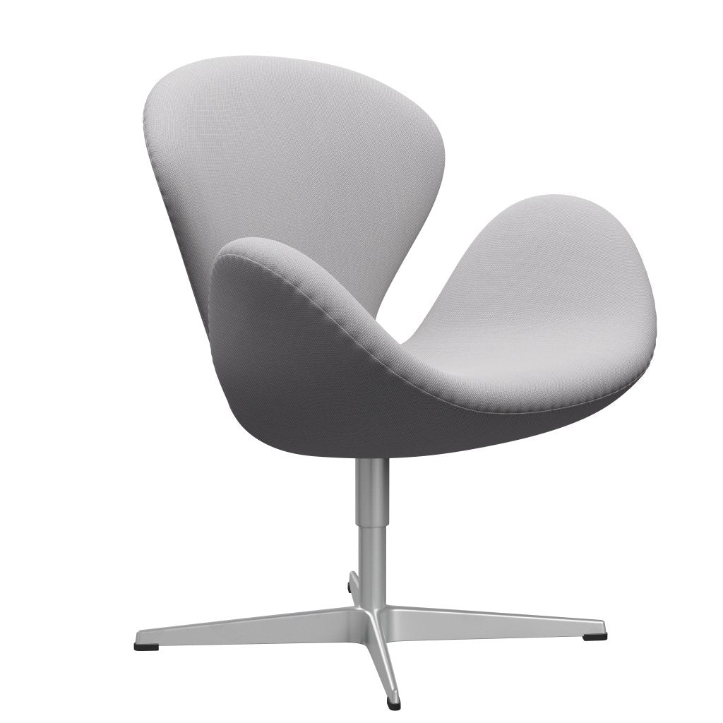 Sedia da salone Fritz Hansen Swan, trio grigio/taglio in acciaio bianco e grigio chiaro